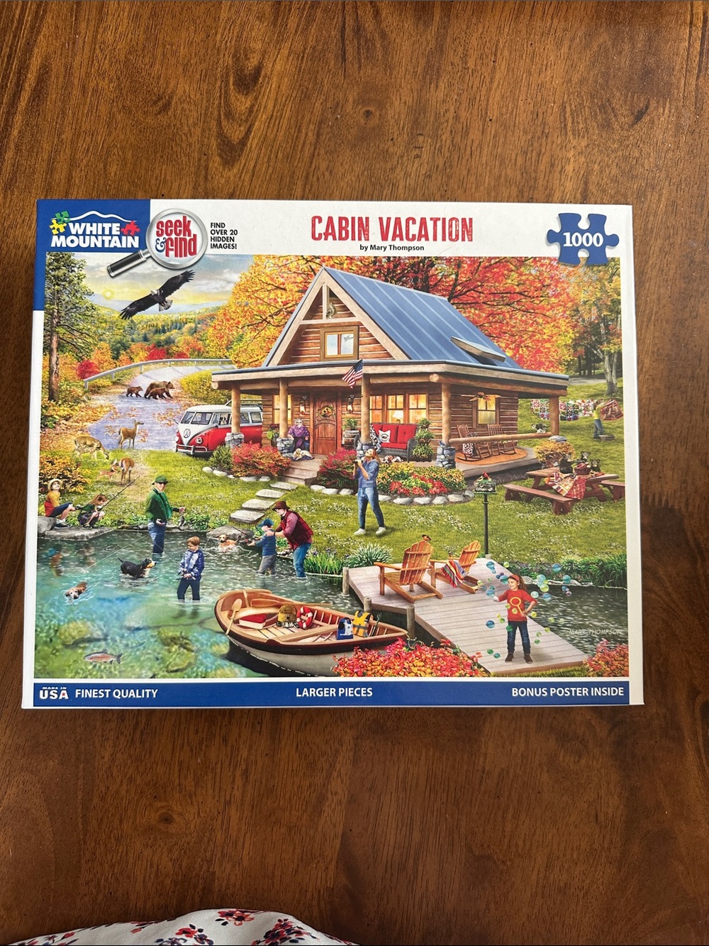 White Mountain Cabin Vacation Puzzle 1000 piece